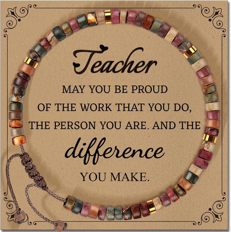 ZOKCC Inspirational Gifts Bracelets for Women: Christmas Day Gifts for Women Friends Sister Mom - Healing Natural Stone Beads Bracelets Thinking of you Get Well Soon Gift for Women - Image 1